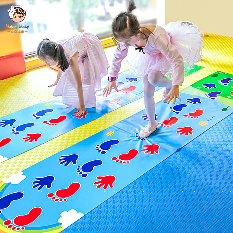 Kid's Jumping Carpet Baby Jump Lattice Kindergarten Team Game Pad Early Childhood Fun Toys Child Indoor Outdoor Sports Toys