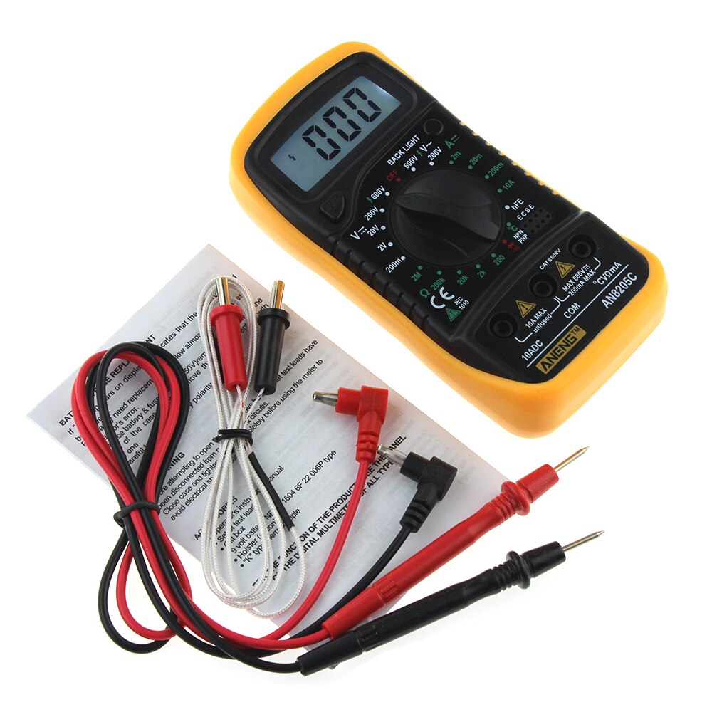 AN8205C Thermometrie Digital-Multimeter Voltmeter Amperemeter AC DC OHM Volt Tester Test Temperatur Gauge Meter Test