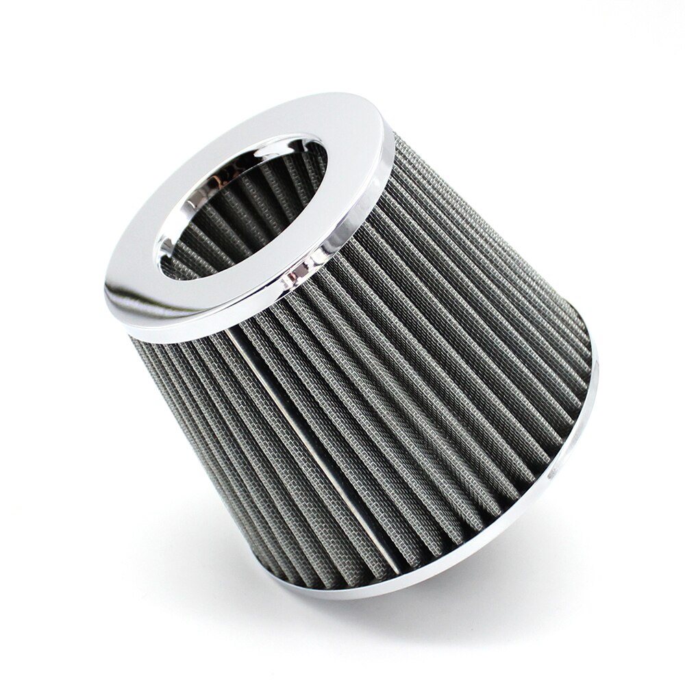 Universal 3&quot; 76mm Inlet Narrow Air Intake Cleaner Cone Replacement High Power Mesh Dry Air Filter Auto Inner Accessories