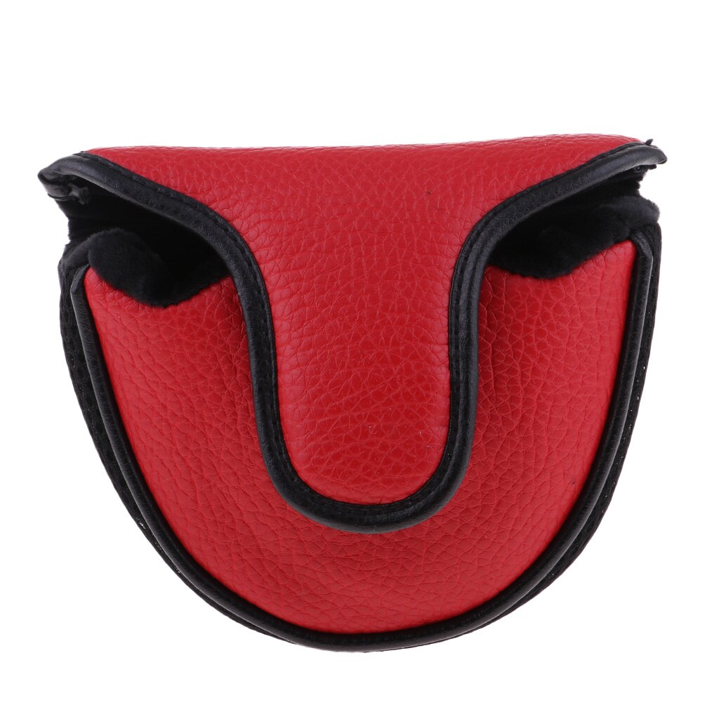 Soft Comfortable PU Golf Mallet Head Cover Club Protector Putter Cover Golf Accessories Red or Black