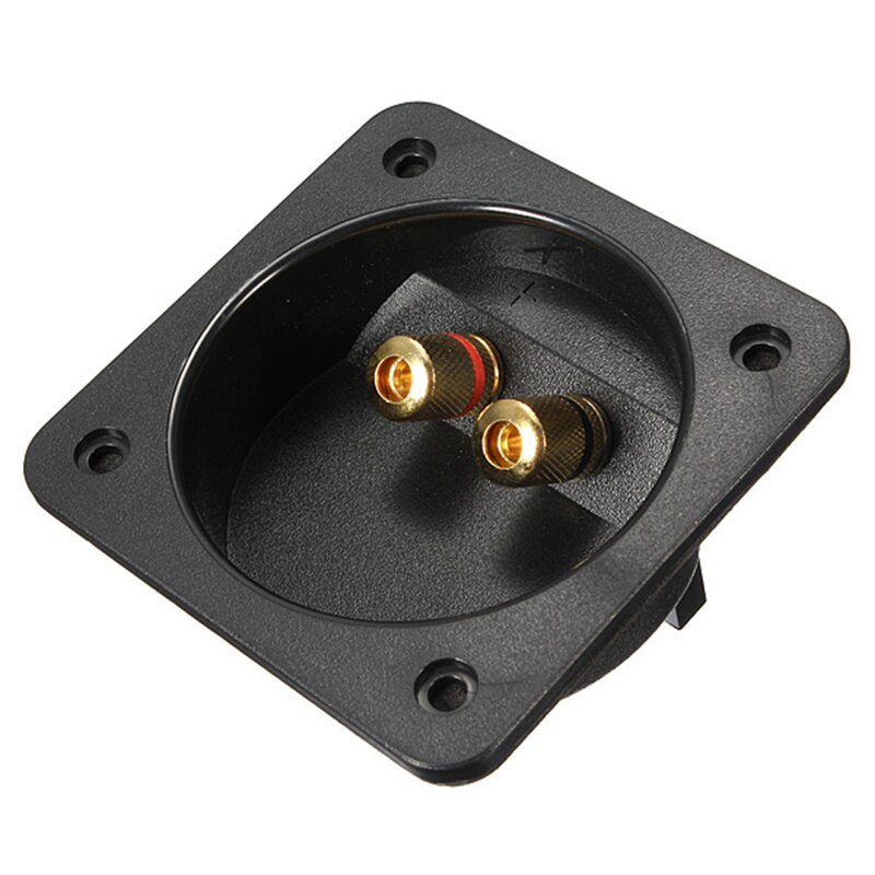 LEORY Square Speaker Terminal Board Recessed Speaker Junction Box With 2 Copper Screw Binding Ports