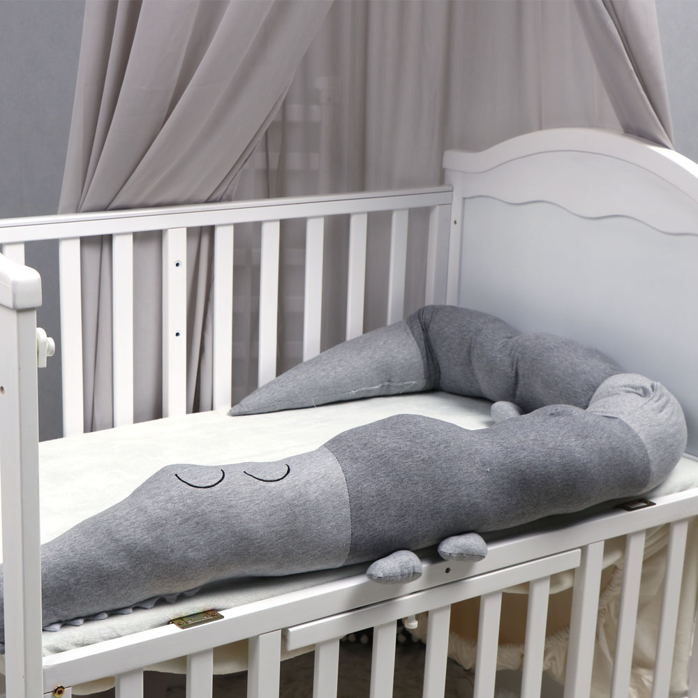 185cm nyfødte baby seng kofanger børn krokodille pude kofanger spædbarn krybbe hegn bomuld pude børneværelse sengetøj dekoration