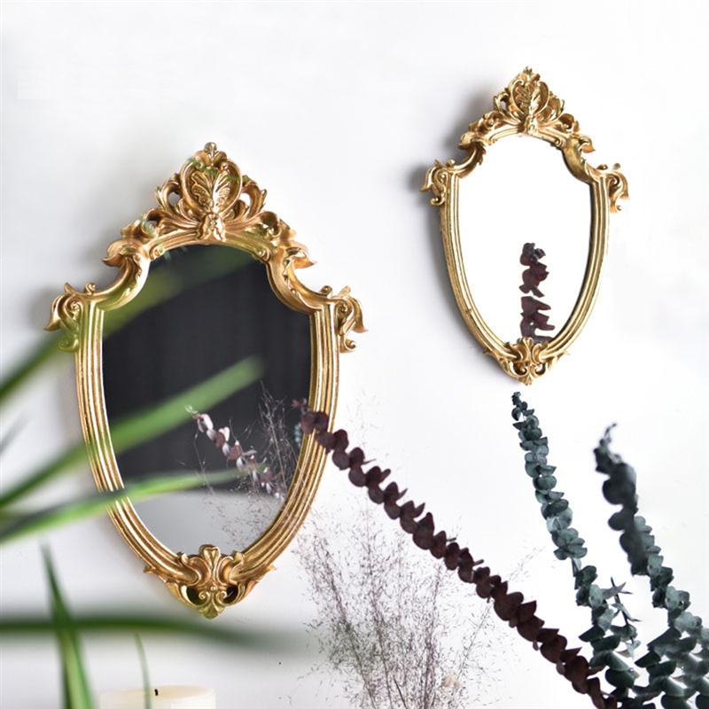 Espejo colgante Vintage para mujer y mujer, accesorios decorativos para decoración del hogar, exquisito espejo de maquillaje para baño,