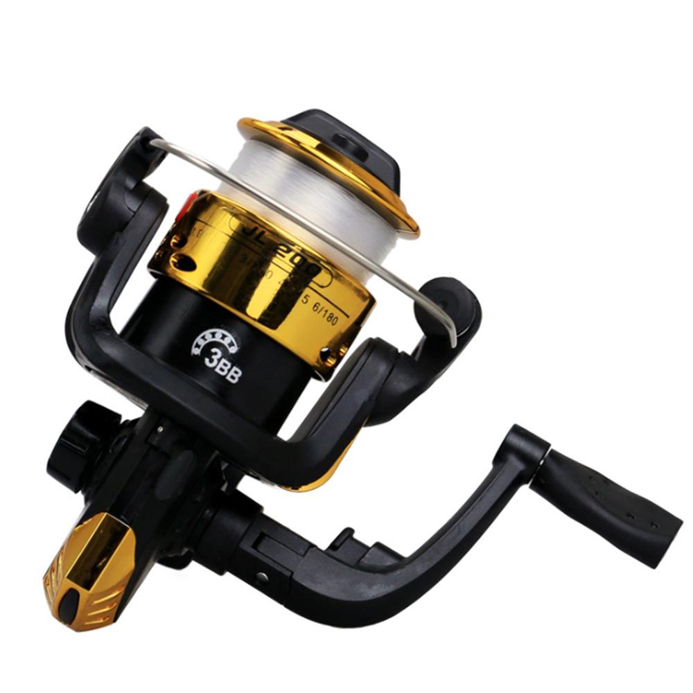 Carretéis de pesca pequena frente arraste molinetes molinetes 3bb relação de engrenagem 5.2:1 bobina de pesca equipamento de pesca doninhas de pesca sem linha de pesca: yellow