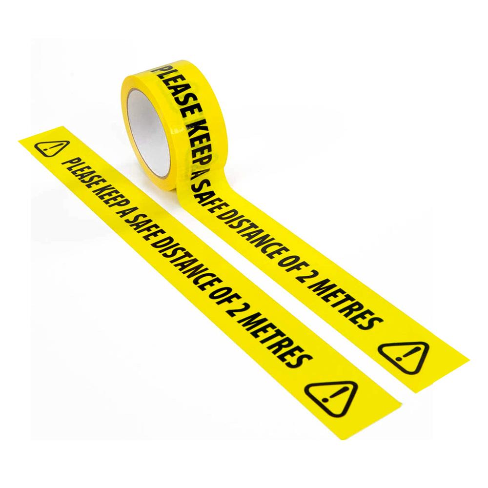 Keep Distance 33.0m Distancing Floor Tape Warning Tape Multifunctional Safety Protection Office Stationery Decoration