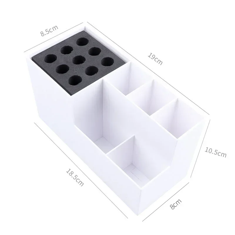 Czarno-białe pudełko robić przechowywania nożyczek fryzjerskich Grzebień Klipsy Stojak Fryzjerski Kosmetyczny schowek na narzędzia Akcesoria fryzjerskie: Ciemny khaki