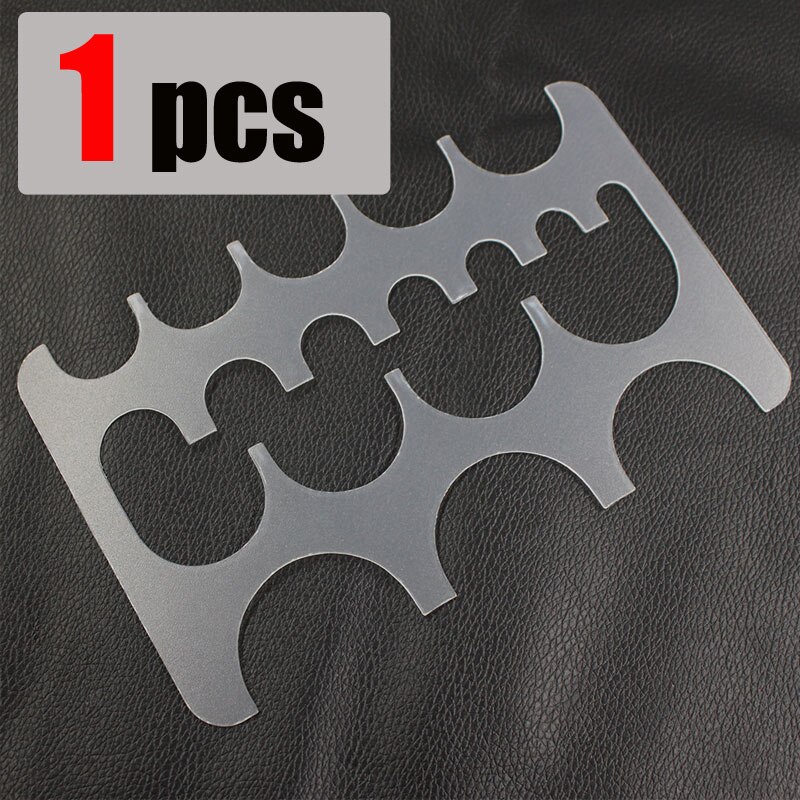 Half Transparent Plastic Leather Belt Tail Mold PVC Template V-shaped U-shaped Belt Tail Leathercraft Scribing Template