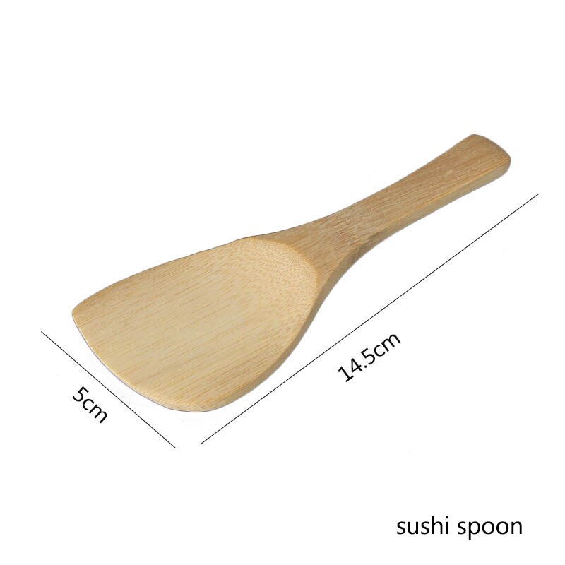 Herramientas para hacer Sushi, cuchara de Sushi, enrollable estera de bambú, rodillo de arroz Onigiri, rollo de pollo, utensilios de cocina, fabricante de mano, 1 Uds.: sushi spoon