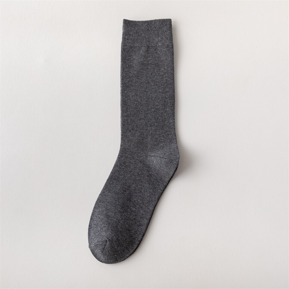 Calcetines largos de algodón puro para hombre, calcetín informal de negocios, desodorante, talla grande, 5 pares, Harajuku: A2