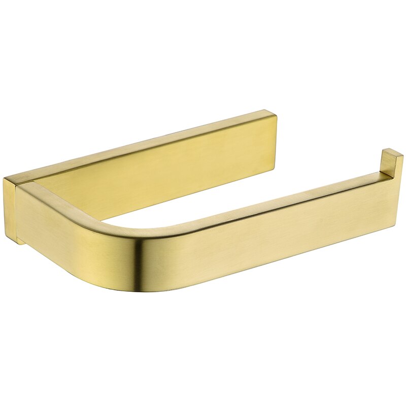 Geborsteld Goud Toiletrolhouder Wall Mounted Roll Papier Rack voor Keuken Badkamer Accessoires: 1 PCS