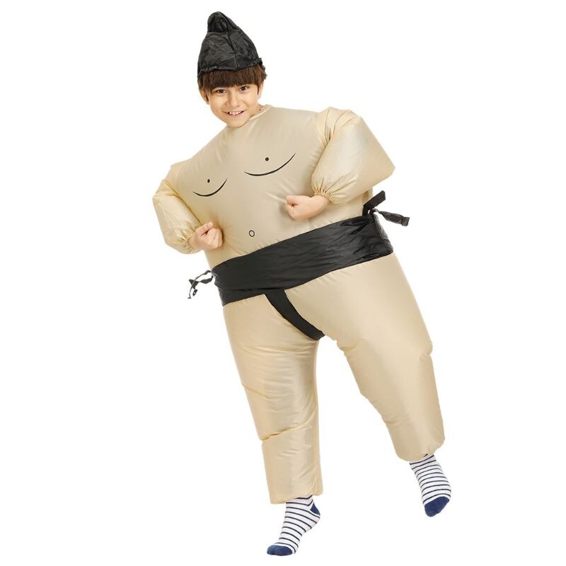 Disfraz de luchador de Sumo para niños, traje inflable de soplado, vestido de de Cosplay para chico y adulto