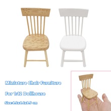 1:12 Dollhouse Furniture Miniature Wooden Kitchen Chair Simulation Furniture Model Toys Kids Pretend Play Toy Christmas