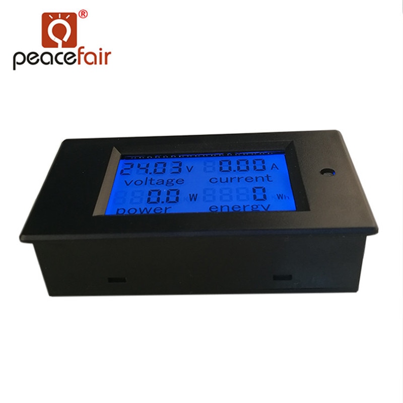 DC Digital Panel Voltmeter Ampermeter 6.5-100V 100A 4 IN1 LCD Power Energy Current Watt Meter Without Shunt