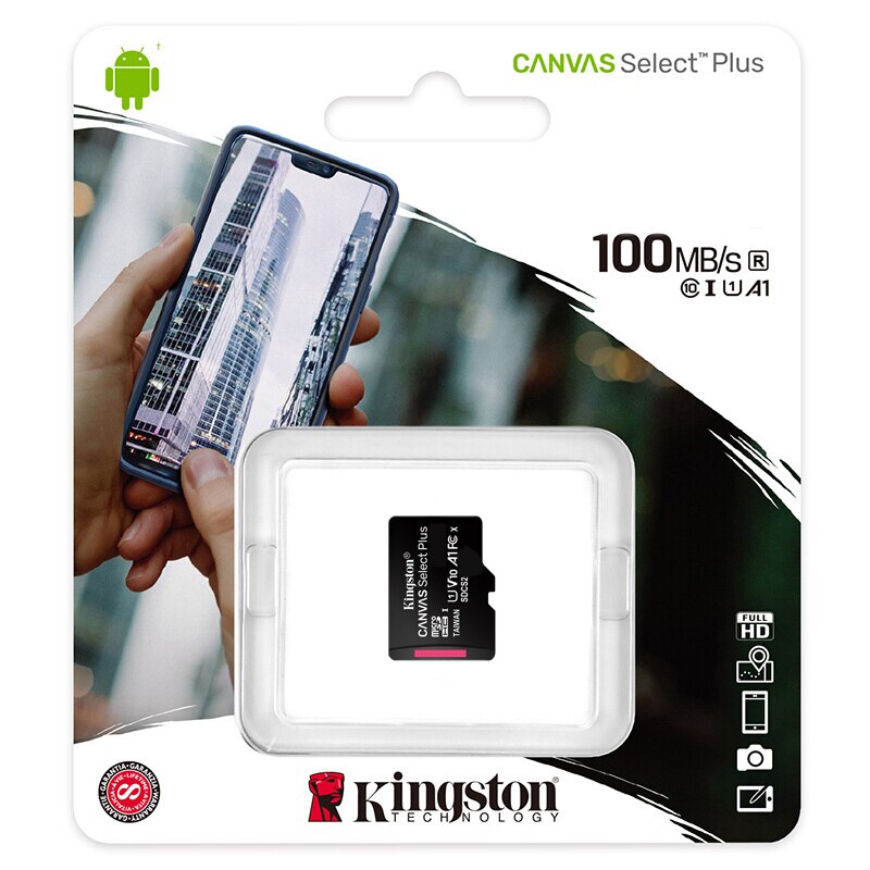 Kingston-tarjeta Micro SD Original, 16GB, 32 GB, 64GB, 128GB, 256GB, 512GB, adaptador de tarjetas Microsd,