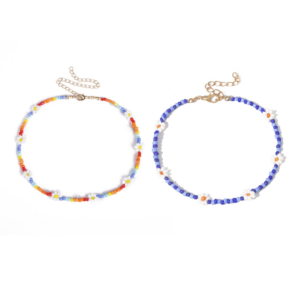 Bead Choker Bohemian Meisjes Bloem Zomer Kralen Ketting Kralen Ketting Voor Vrouw