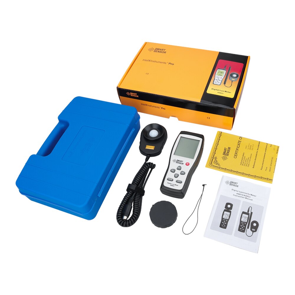 Digital luxmeter digital lux meter fotometer illuminometer spektrometer spektrofotometer høj præcision lysmåler 200,000 lux