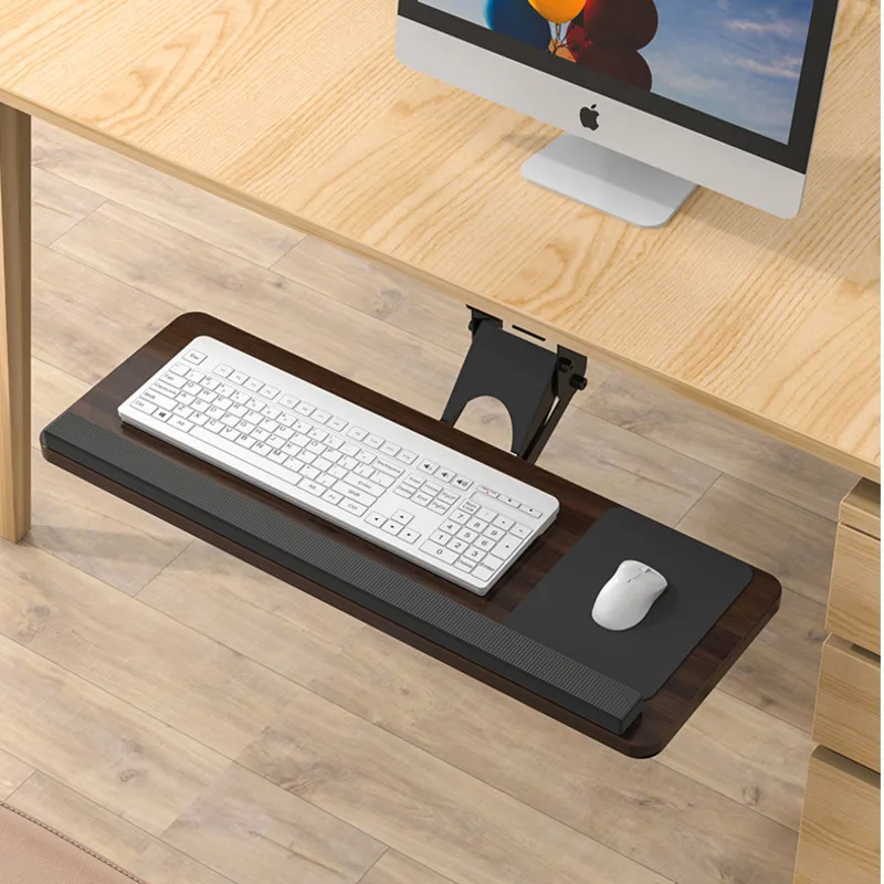 Keyboard Stand Desktop Computer Tray with Mouse Rotating Bracket Extended Drawer with Slide Rail Adjustable Keyboard Tray