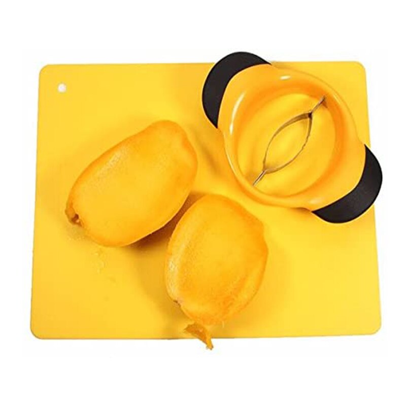 Mango Slicer Peeler Stainless Steel Mango Blade Cutter Splitter Pit Remover Non Slip Handles Extra Large Mango Cutter Divider