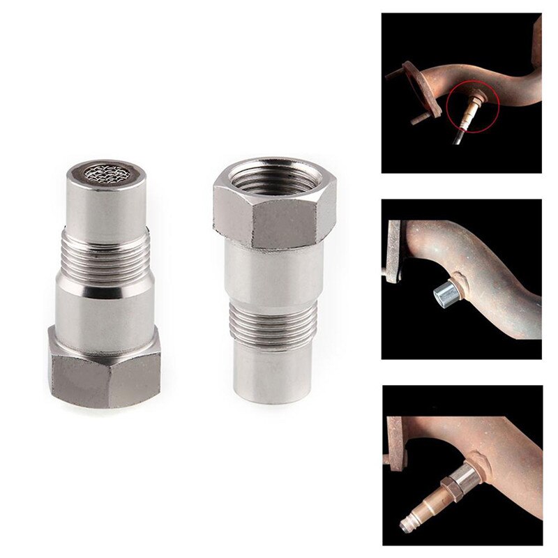 Universal Stainless Steel Oxygen Sensor Bung Adapter Extension Extender Spacer Exhaust Gas Catalyst Car Eliminator Nox Sensor