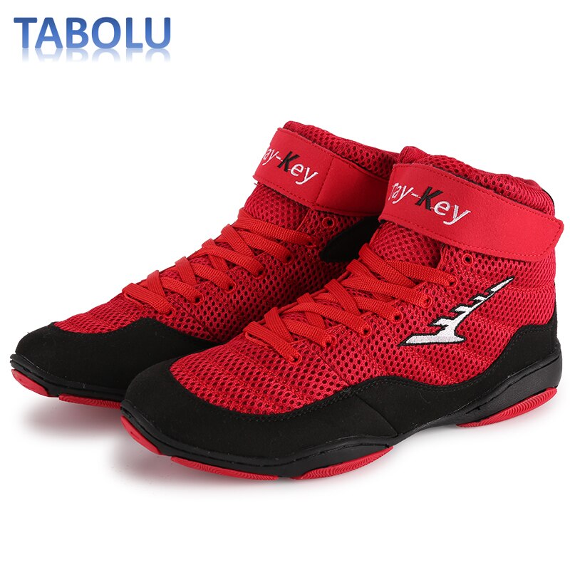 Men High Top Anti Skid Wrestling Shoes Women and Men Wrestling Boxing Shoes Competition Shoes Outdoor Breathable Sneakers Men