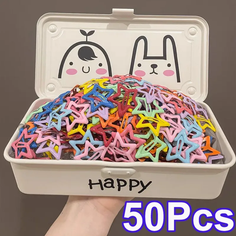 Pinzas para el cabello con forma de estrella de colores Y2K para niñas y niños, horquillas decorativas para el cabello, accesorios para el cabello a la para mujer