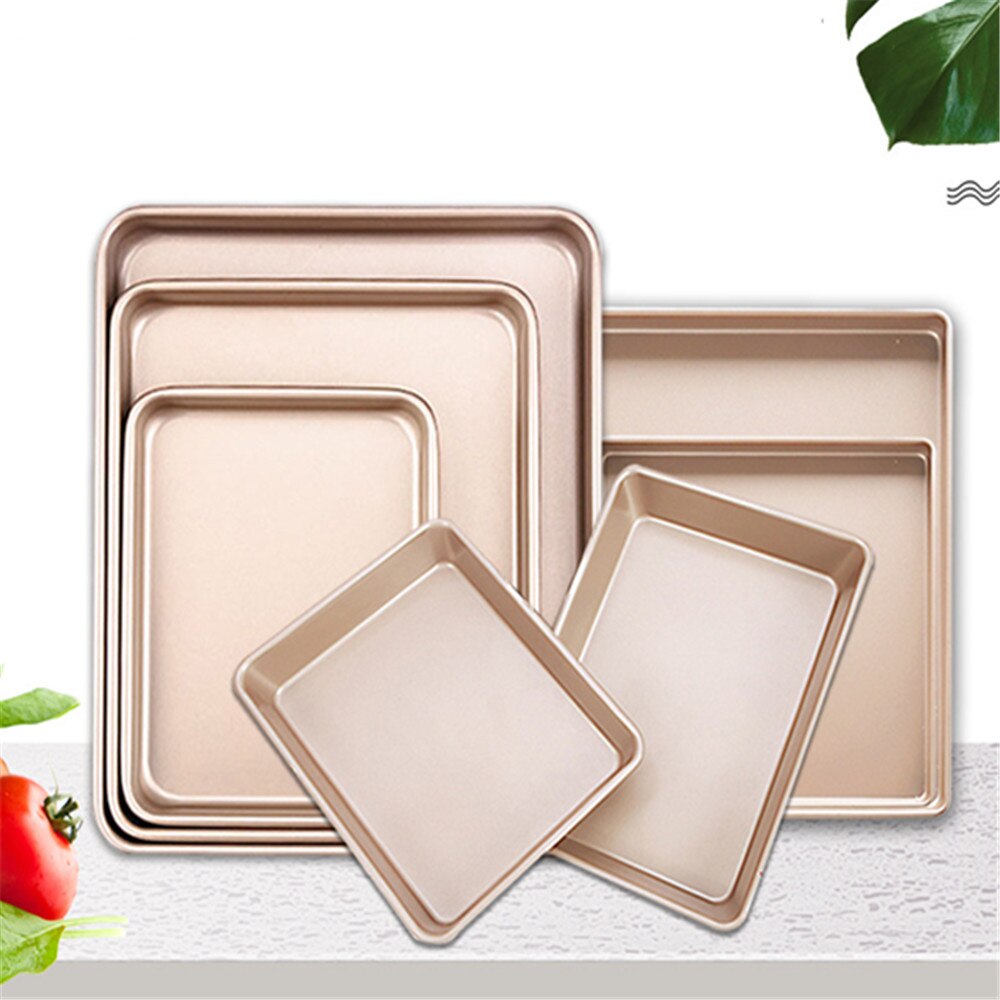 Cake Baking Dish 44*30cm Bakeware Non-stick Baking Dish Bakery Products Bakeware Carbon Steel Bread Oven Dish Rectangle Cake Pan