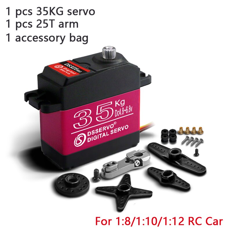 1 X Waterdichte Servo 20Kg 25Kg 30Kg 35Kg Hoge Snelheid Rc Servo Pro Metal Gear Digitale servo Baja Servo Voor 1/8 1/10 Schaal Rc Auto &#39;S: DS3235-270