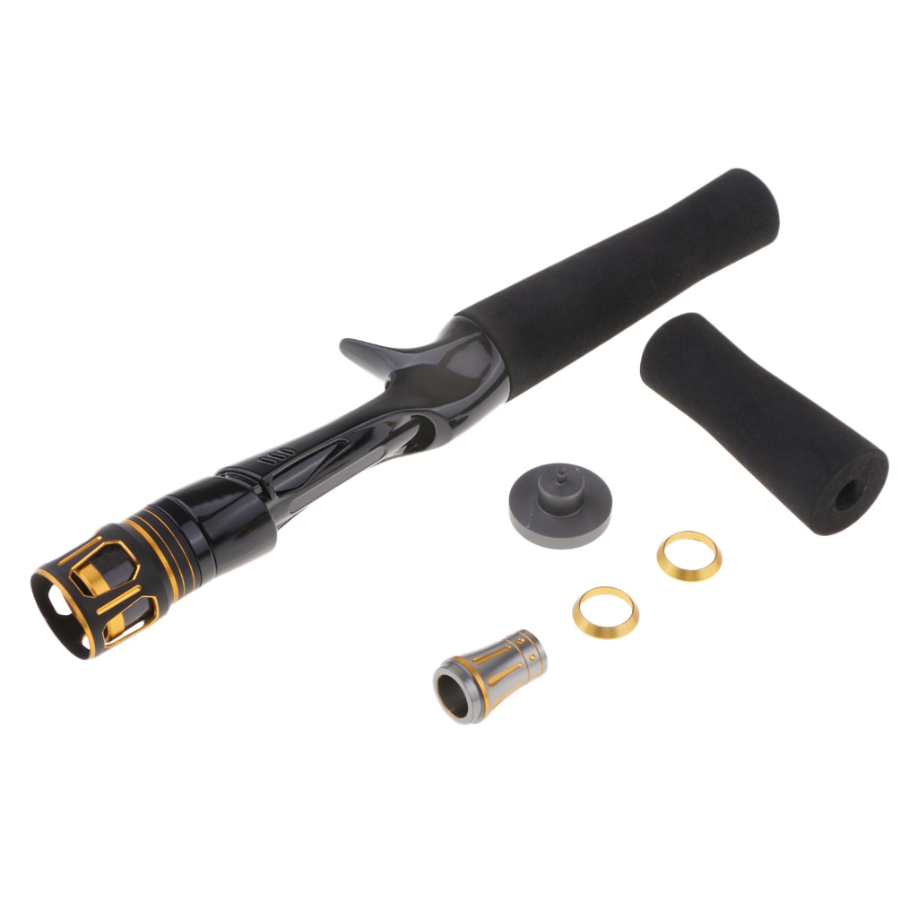 Metal Fishing Rod EVA Wheel Seat Handle Lightweight Fishing Rod Handle Grip Kit for Rod Building or Repair