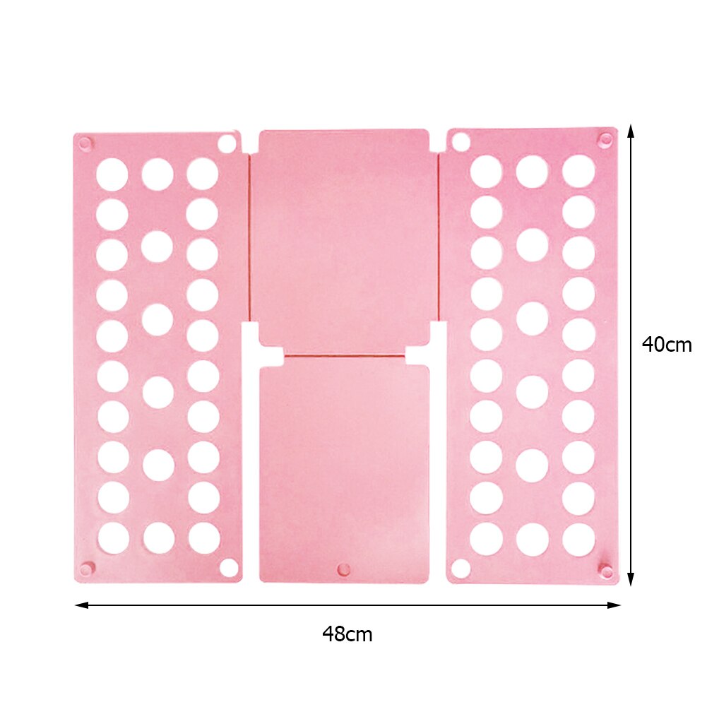 Plastic Garment Folding Board Adjustable Shirts Laundry Clothes Holder for Home Clothes Holder Wardrobe Storage Organizing: Pink