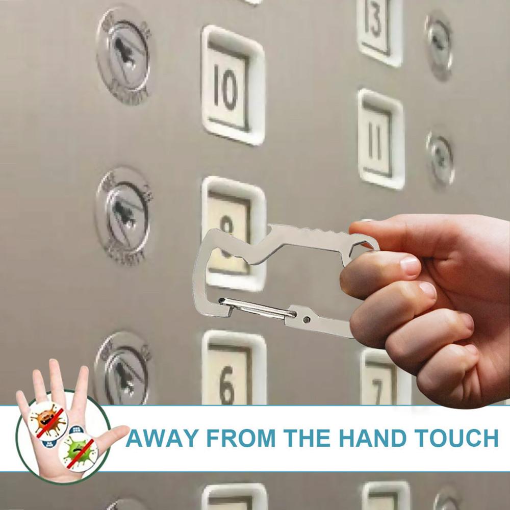 Hygienic Door Handle, Antibacterials Edc Door Opener, Portable Press Elevator Tool Door Handle Key Easy To Carry #4