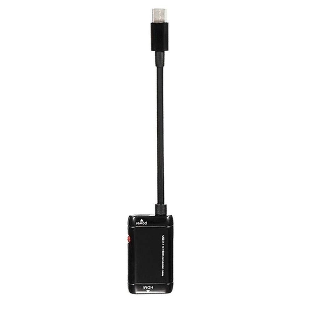 Cable adaptador USB 3,1 de USB-C tipo C a HDMl para M H L, Cable de extensión de Video negro para tableta de teléfono Android