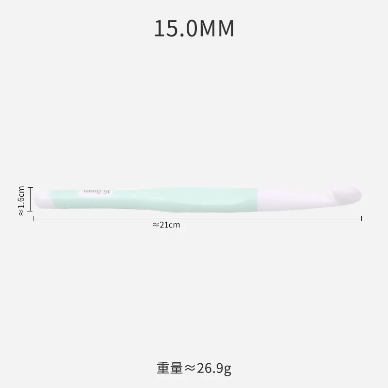 Ganchos de ganchillo de plástico, agujas de tejer de 8/10/12/15mm, Color aleatorio, manualidades de hilo tejido para el hogar, herramientas de tejer para el hogar, 1 Uds.