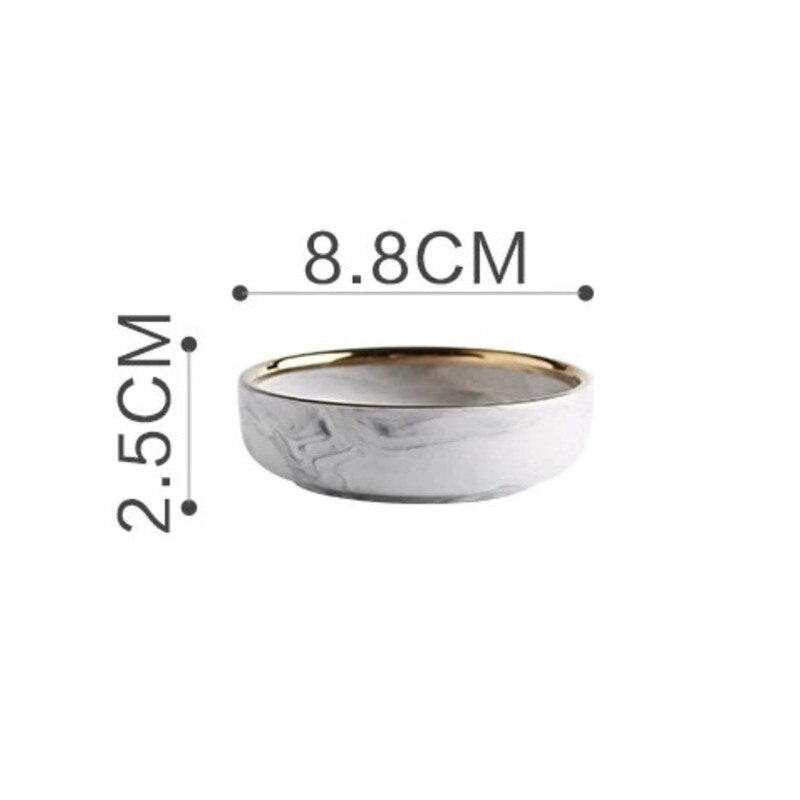 Pink Gray Marble Ceramic Dinner Dish Plate Rice Salad Noodles Bowl Soup Plates Dinnerware Home Tableware Kitchen Cooking Tools: Saucer Gray