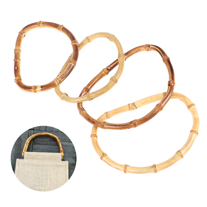 Sac à main rond en bambou, 12cm/15cm, en bois, pour remplacement, accessoires de bricolage