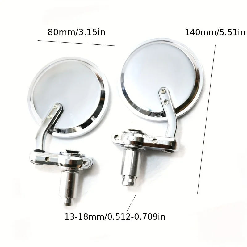 Motorrad-Fahrzeug-Rückspiegel – verstellbarer, hochauflöAbsender reflektierender Spiegel für sicheres Umkehren, passend für 13–19-mm-Lenker