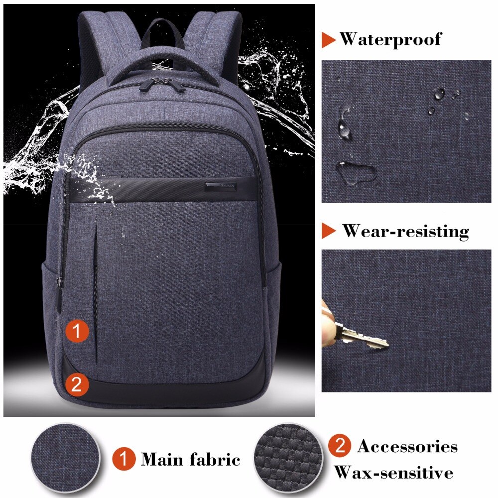 Aoking Mochilas dos homens de Negócios de Lazer Mochila para Computador Notebook Laptop Sacos Homens Mochila Escolar Mochila Quadrado