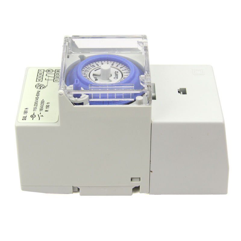 SUL181H Mechanical Timer 24 hours Time Switch Relay Electrical Programmable Timer 24 hour Din Rail Timer Switch