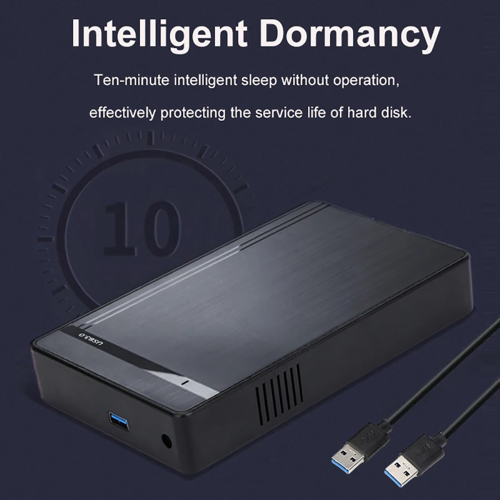 2,5/3,5 inch HDD-behuizing USB 3.0 harde schijf Schijfbehuizing SATA naar USB 3.0-adapter Externe harde schijf voor pc-laptop Gereedschapsloos