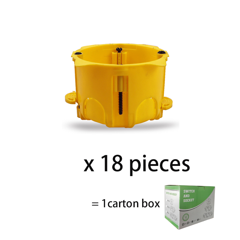 EU 1 2 3 Gang DryWall Box Both For Gypsum Board Dry Box Plasterboad and Concrete Wall EU Switch Socket Cassette Installiton Box: MULTI