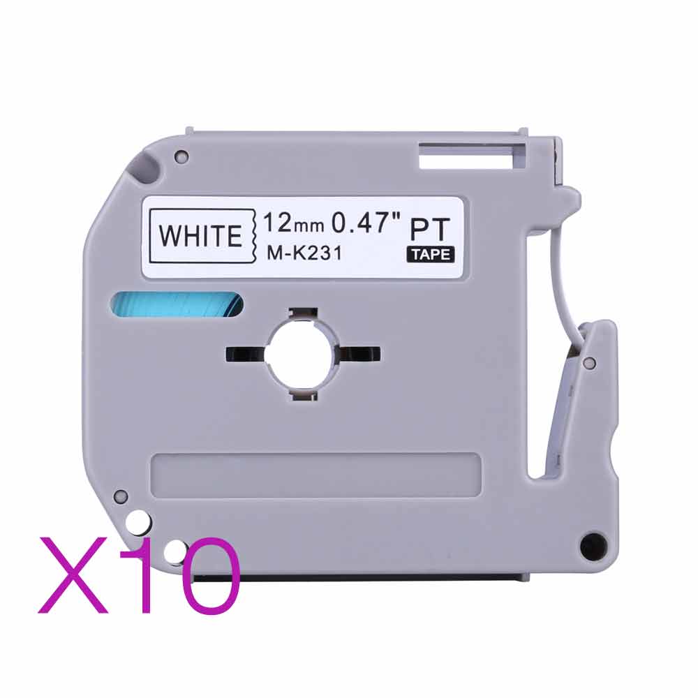 10 MK231 12 Mm X 8M Label Tapes Voor Brother P Touch PT-85 PT-75 PT-BB4 PT-55 P Touch H110 Tape Brother P Touch label Printer