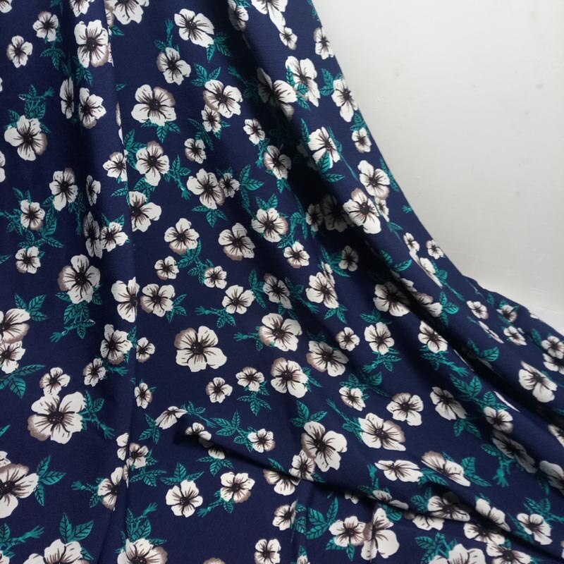 Chiffon stof op crêpe bedrukte chiffon bloemen bedrukt diy naaidoek materiaal chiffon jurk stof: 4