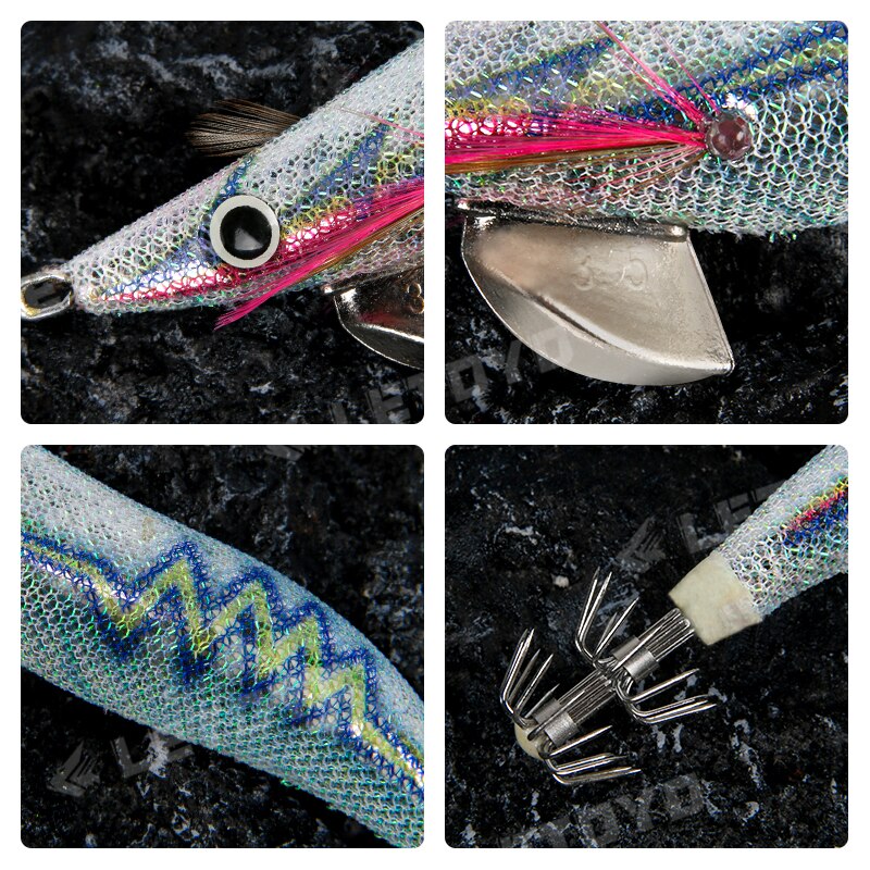 LETOYO 3.5 #18.5g 110mm Luminous przynęta na kalmary Search grzechotka przynęta na kalmary ging dla połowów morskich przynęta przynęta ośmiornica mątwy kałamarnica hak