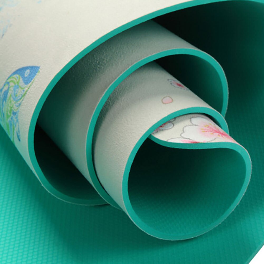 Yoga Mat - 183x61cm - 7mm Thick - TPE Non-Slip Fitness Pilates Pad