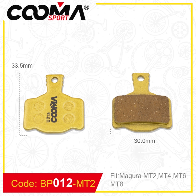 4 pares 8 piezas de pastillas de freno de disco de ciclismo para SHIMANO SRAM AVID HAYES Magura Formula y scooter, dorado: Verde claro