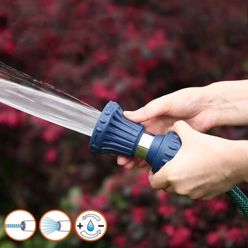 Portable Adjustable Large Flow Garden High Pressure Sprinkler Nozzle Fire Hose Quick Joint Washing Car Irrigation Flushing HX6C