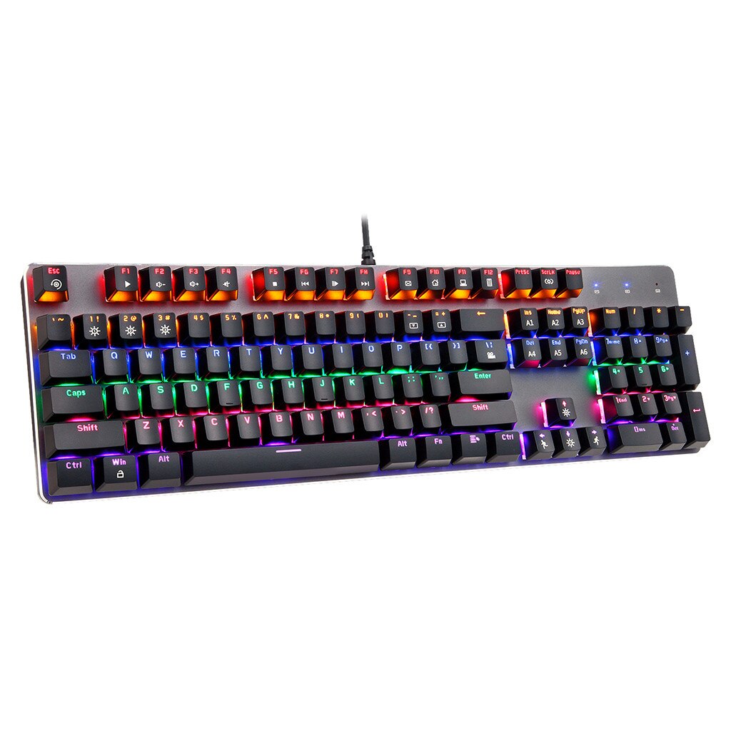 K73 do hier z USB mechaniczna podświetlana ergonomiczna klawiatura jednoprzyciskowy lekki oddychający przewodowy USB podświetlana klawiatura mechaniczne uczucie