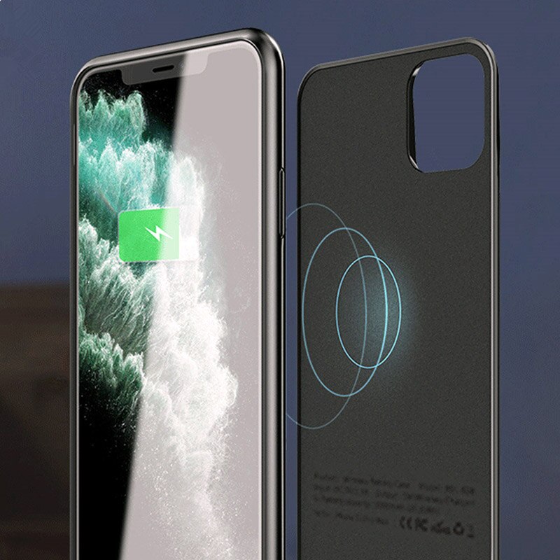Para Iphone X XS XR XS Max 11 11 Pro 11 Pro Max caja de la batería de alimentación separada carga inalámbrica caja de la batería pantalla Digital inteligente