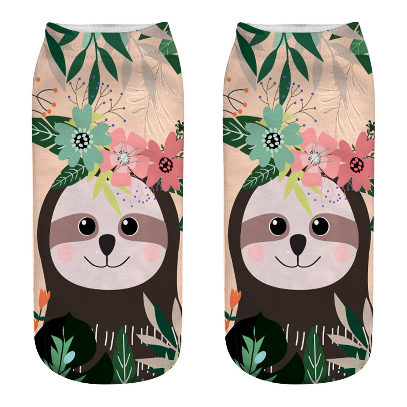 Casual Work Business Women Socks 3d Animal Print Medium Sports Socks Cute Soft Soft Autumn Winter Sock Slippers