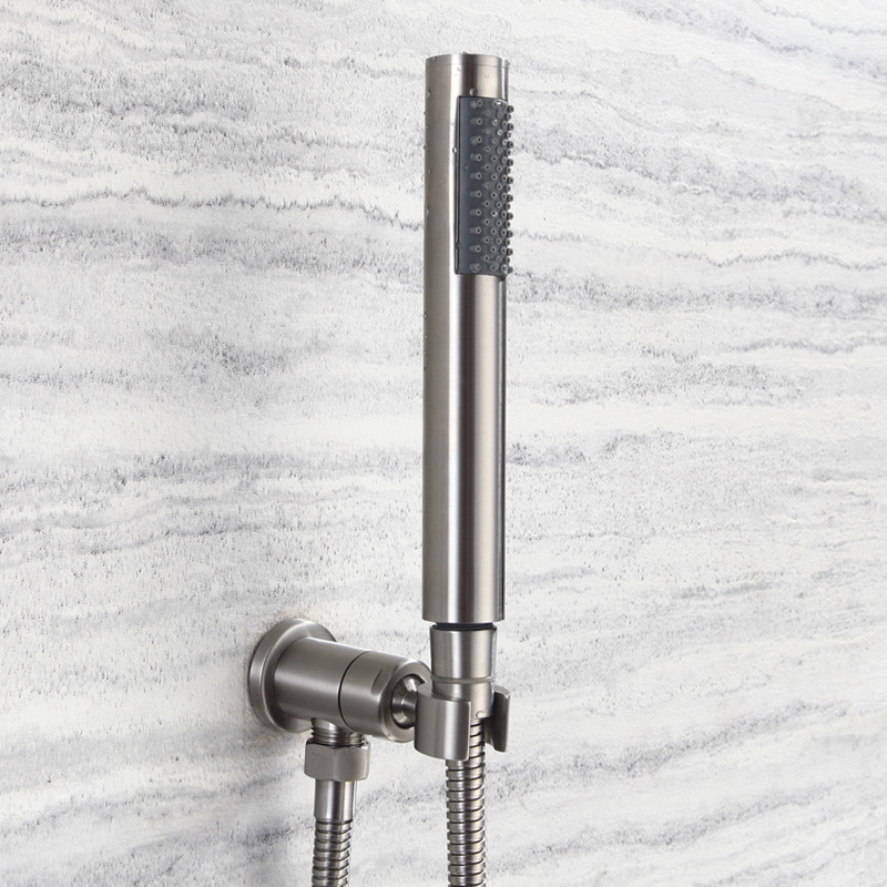 stainless steel hand-held shower shower nozzle circular cylinder shower bibcock Bathroom Handheld Shower Head Bath Sprinkler