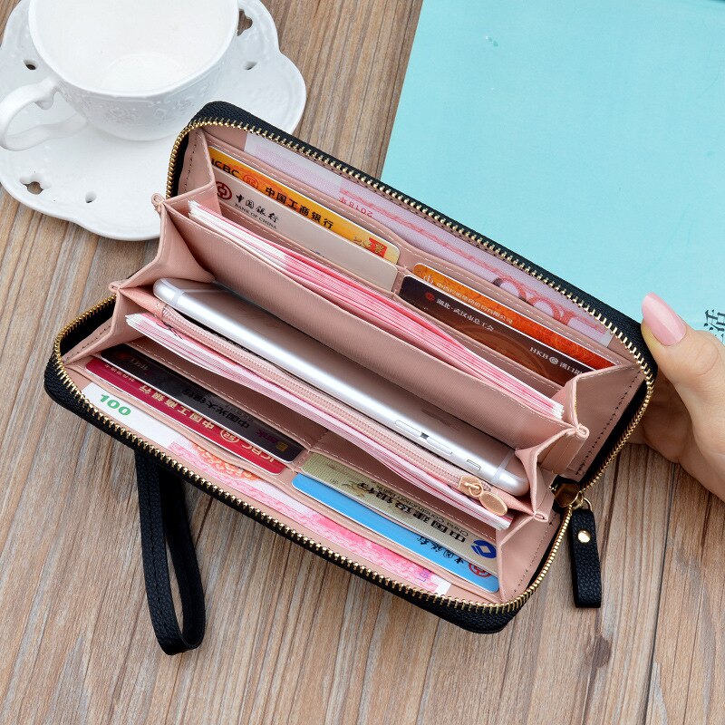 concepteur bracelet portefeuilles femmes Patchwork embrayage femme longue grande porte-carte sac à main dames sac à main téléphone sac à main